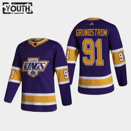 Los Angeles Kings Dresy Carl Grundstrom 91 2020-21 Reverse Retro Authentic - Dětské